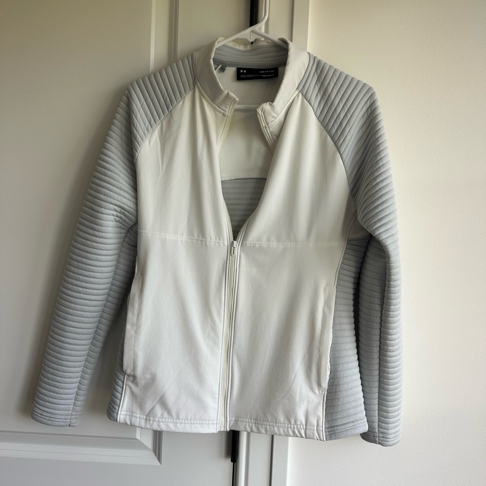 Under Armour Women's White and Gray Bomber Jacket